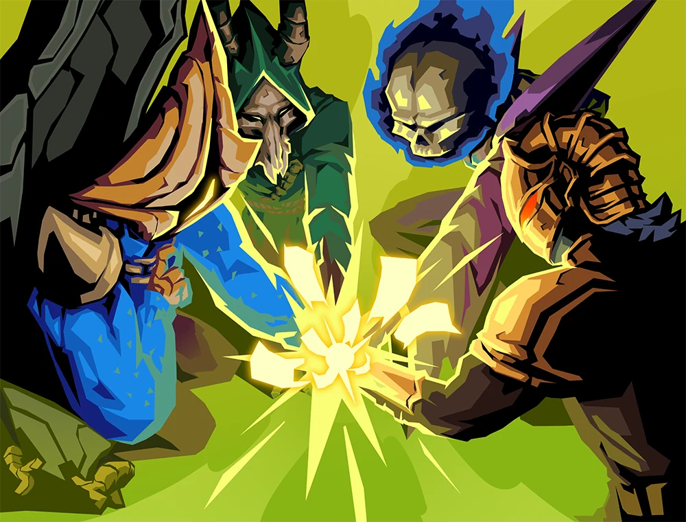 Huddle Up card art, Slay the Spire 2
