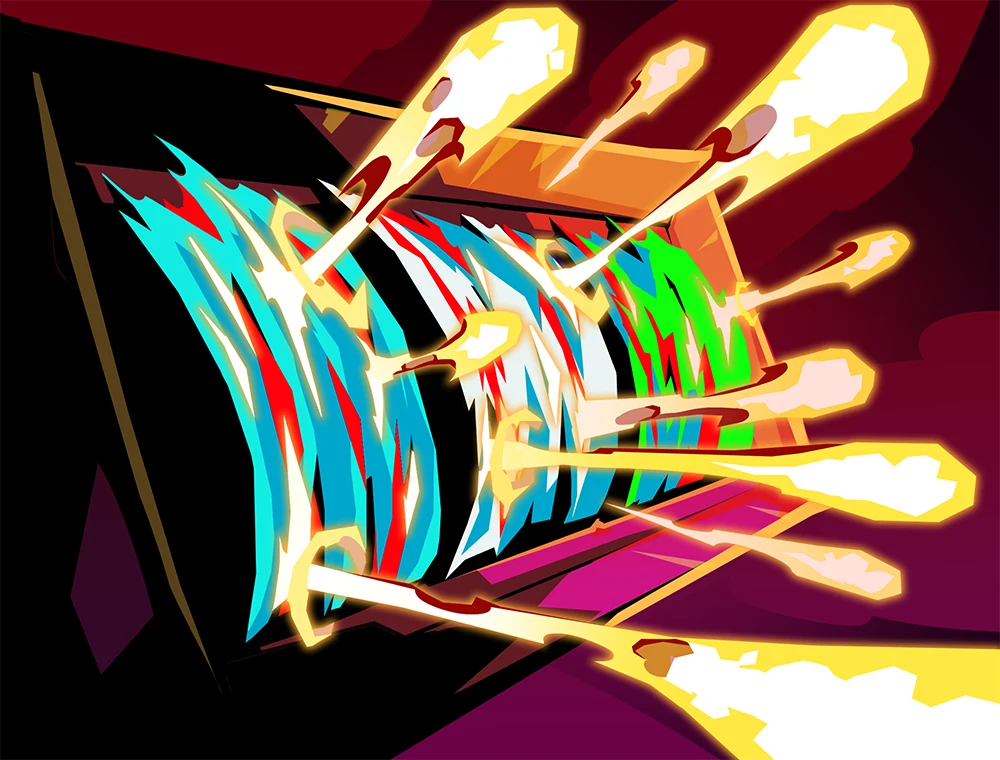 Jackpot card art, Slay the Spire 2