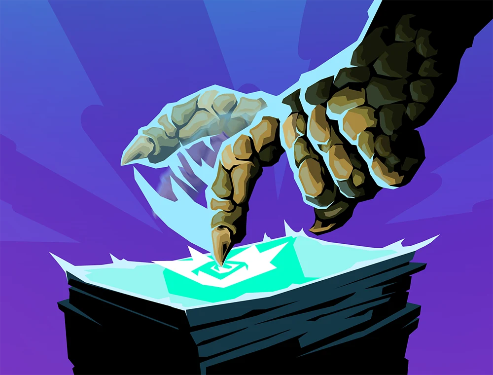Restlessness card art, Slay the Spire 2