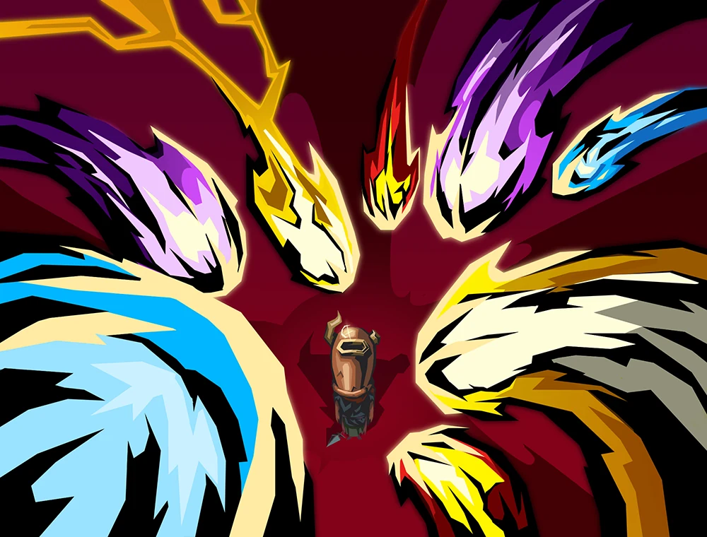 Volley card art, Slay the Spire 2