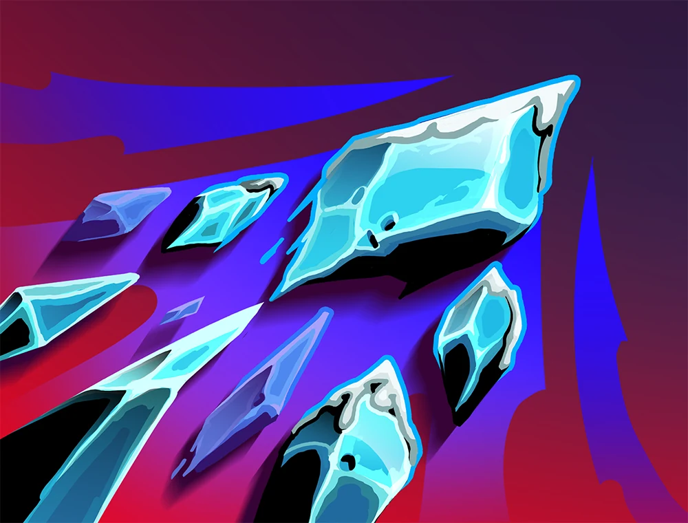 Cold Snap card art, Slay the Spire 2