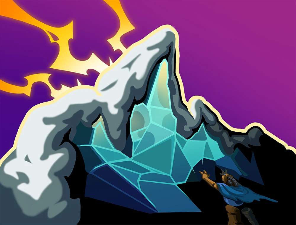 Glacier card art, Slay the Spire 2