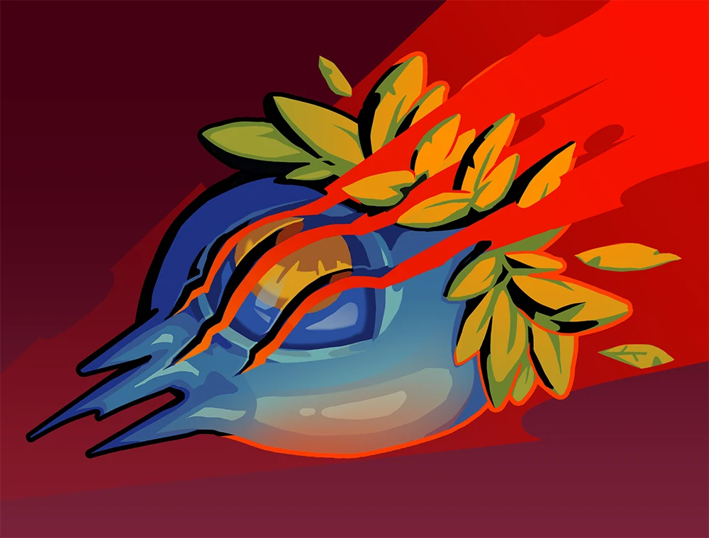 Go for the Eyes card art, Slay the Spire 2