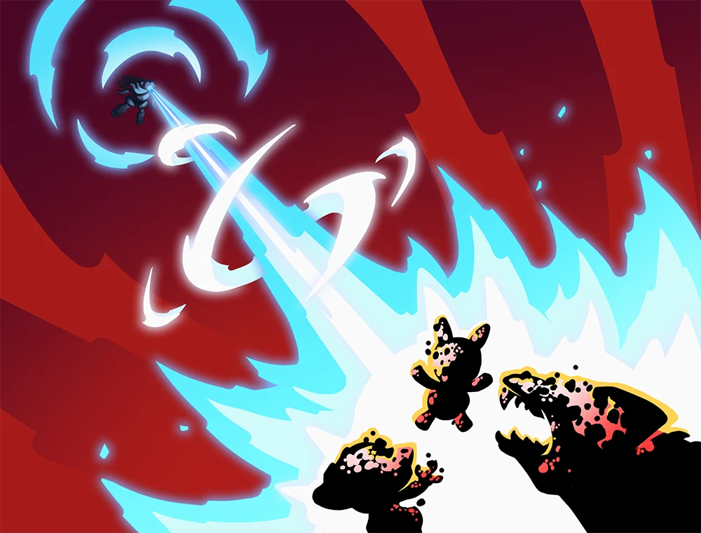 Hyperbeam card art, Slay the Spire 2