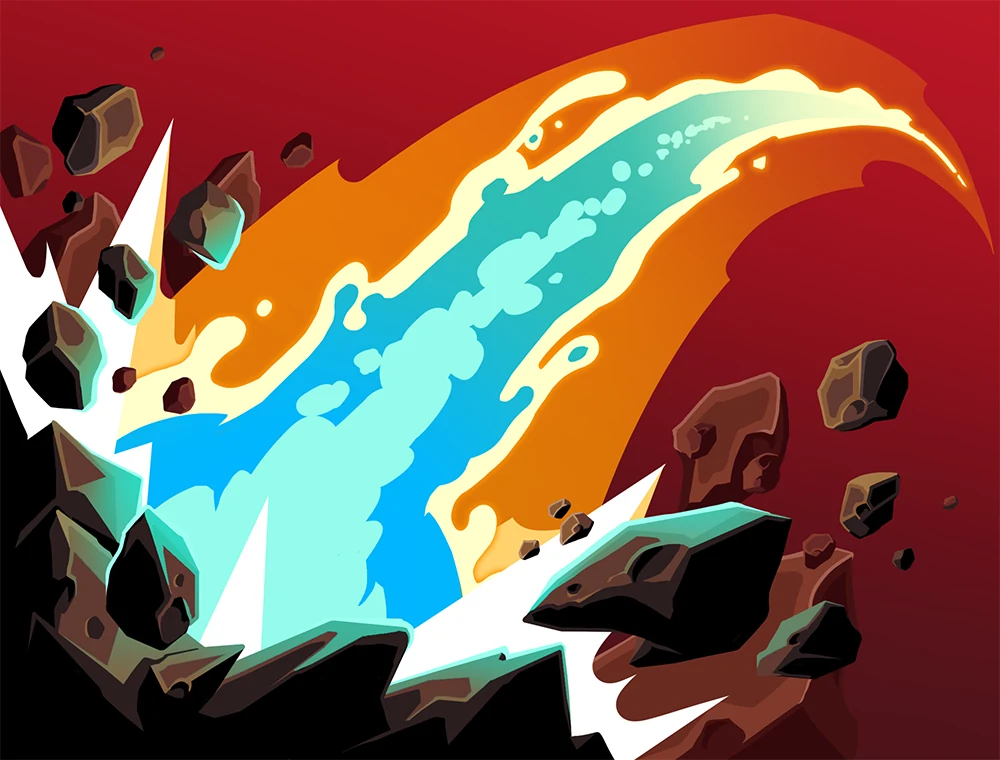 Meteor Strike card art, Slay the Spire 2