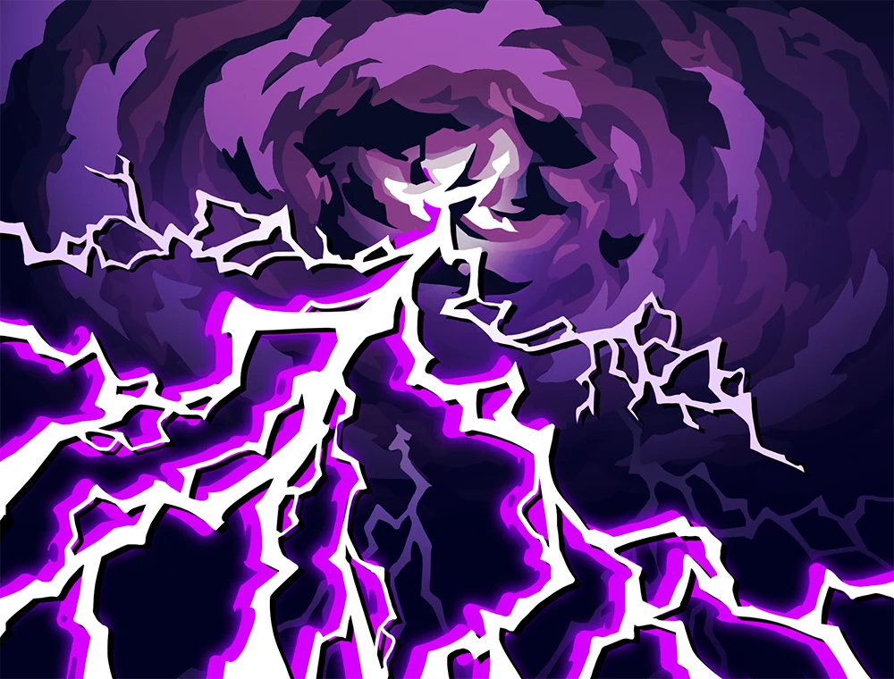 Storm card art, Slay the Spire 2