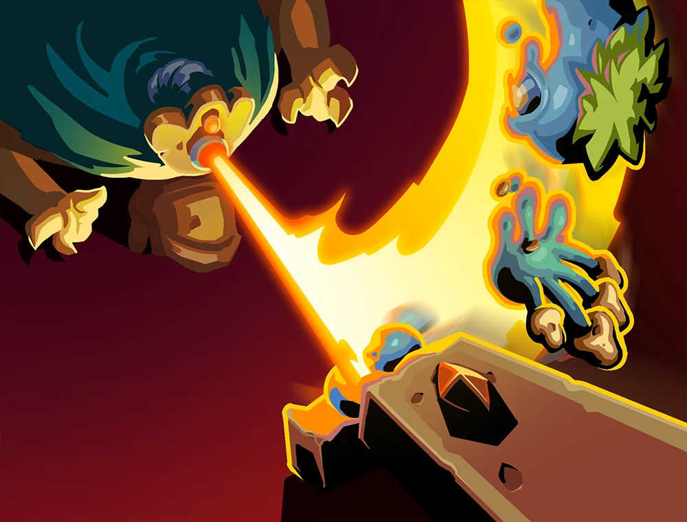Sweeping Beam card art, Slay the Spire 2