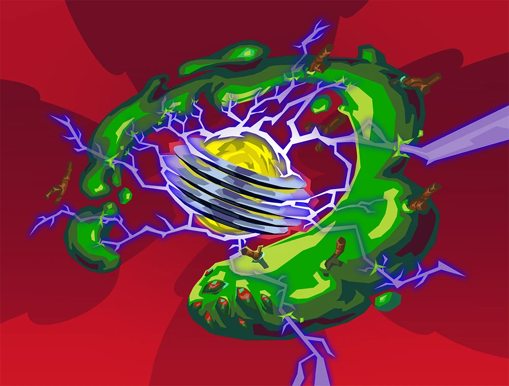 Tesla Coil card art, Slay the Spire 2