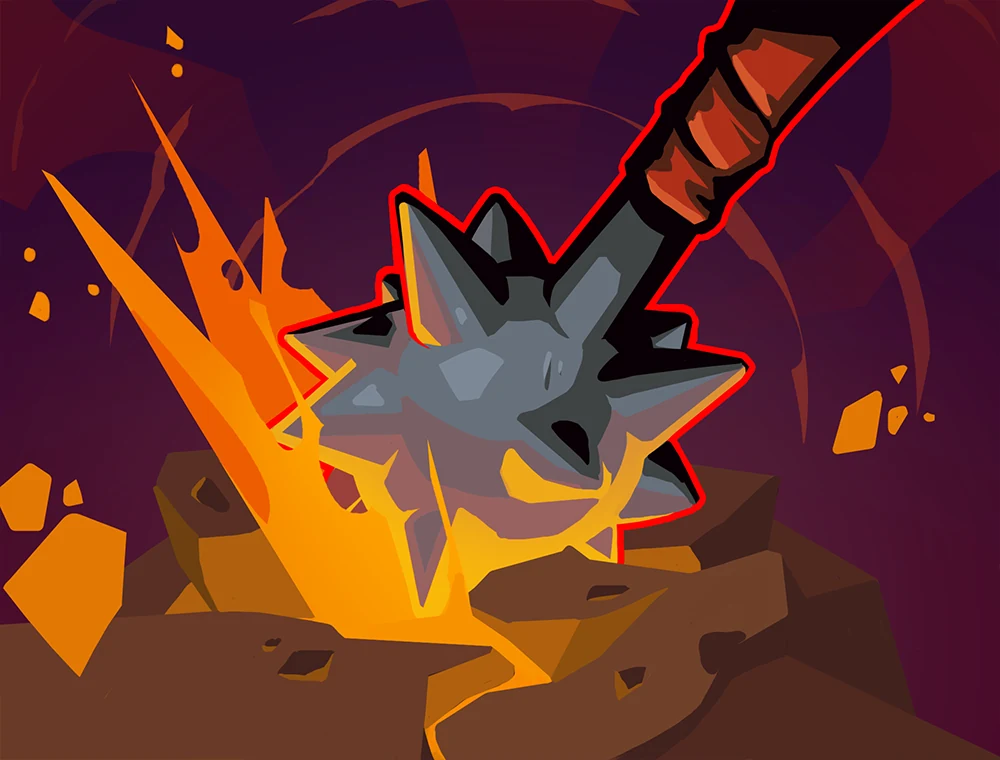 Bash card art, Slay the Spire 2