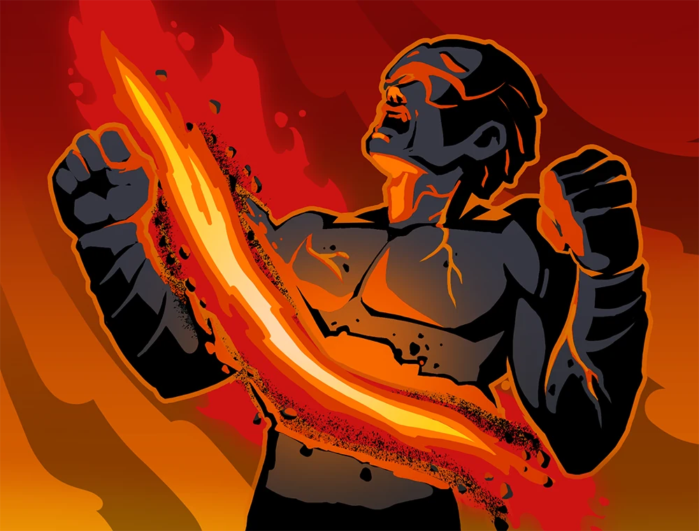 Cinder card art, Slay the Spire 2