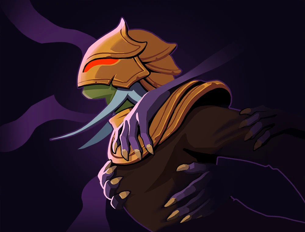 Dark Embrace card art, Slay the Spire 2