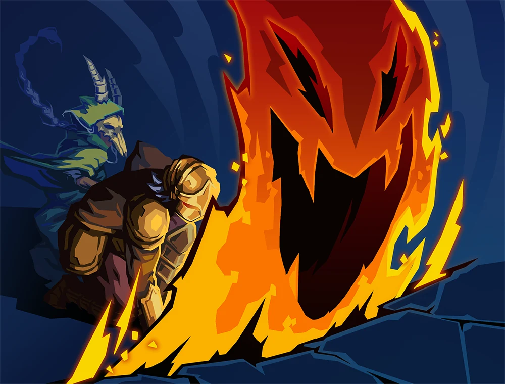 Demonic Shield card art, Slay the Spire 2