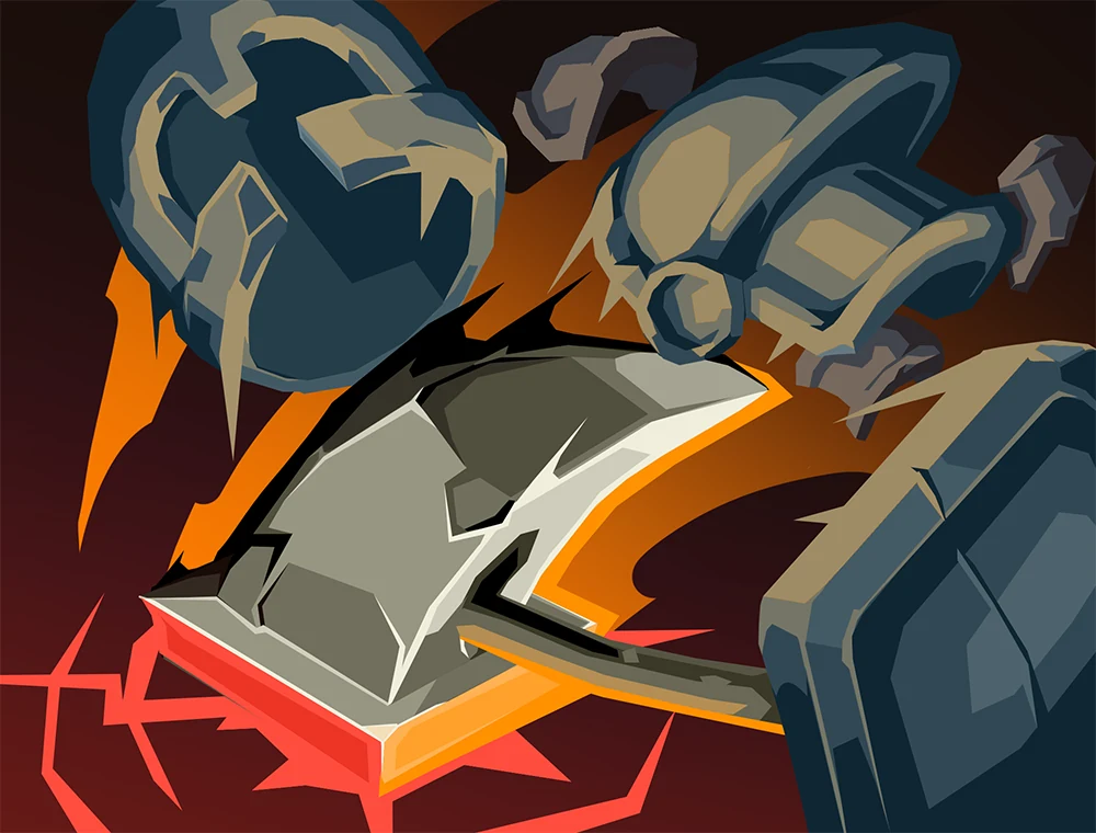 Dismantle card art, Slay the Spire 2