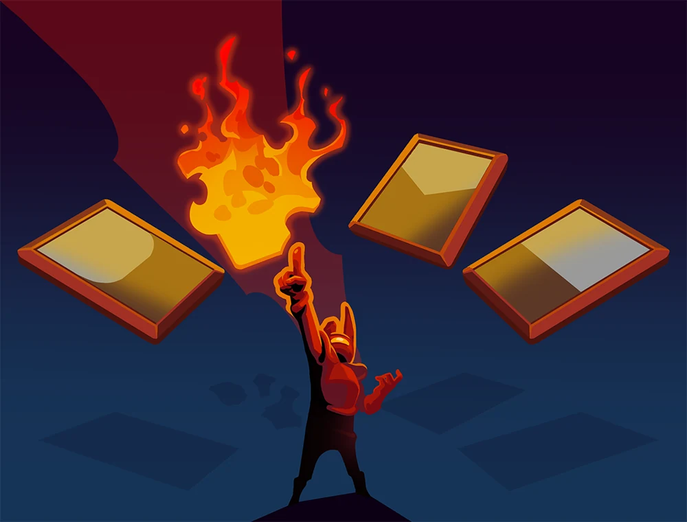 Fiend Fire card art, Slay the Spire 2