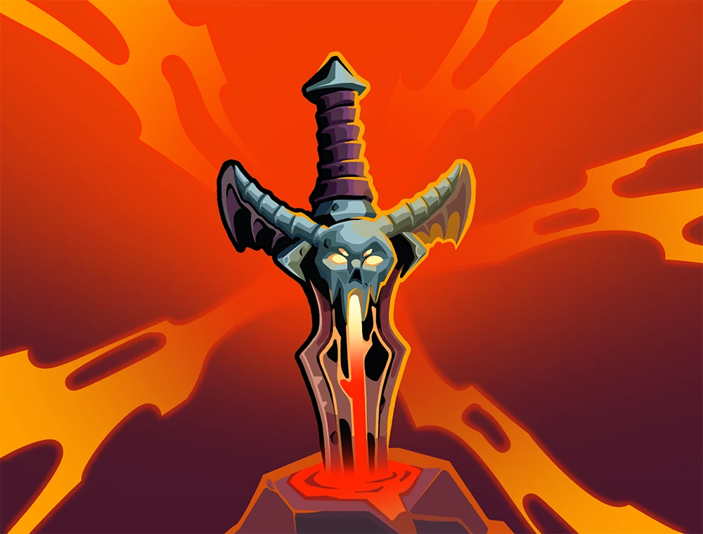 Infernal Blade card art, Slay the Spire 2