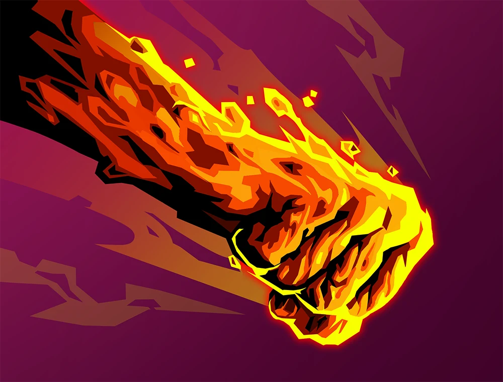 Molten Fist card art, Slay the Spire 2