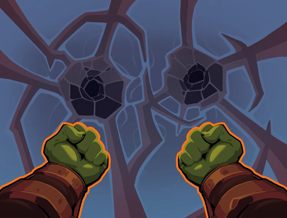 One-Two Punch card art, Slay the Spire 2