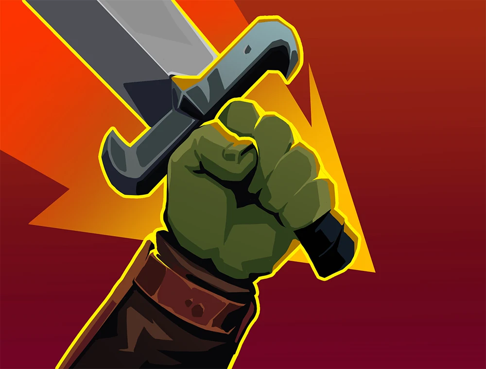 Pommel Strike card art, Slay the Spire 2