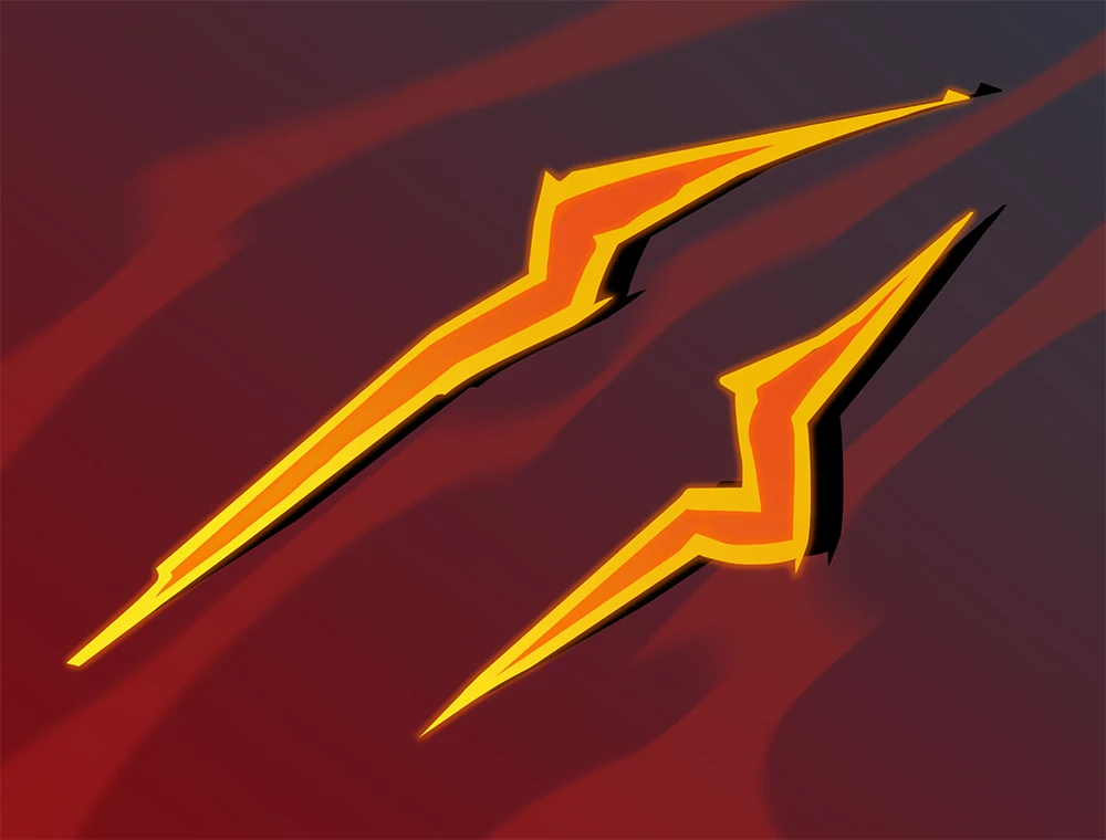 Twin Strike card art, Slay the Spire 2