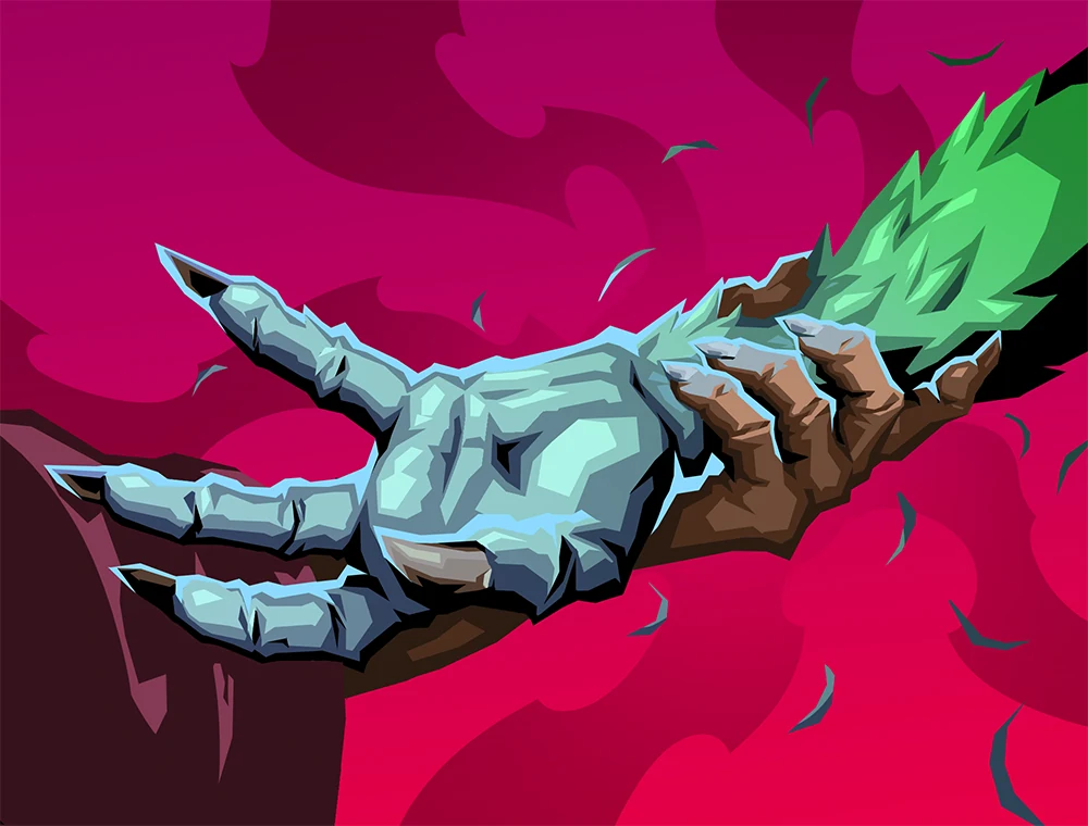 Enfeebling Touch card art, Slay the Spire 2