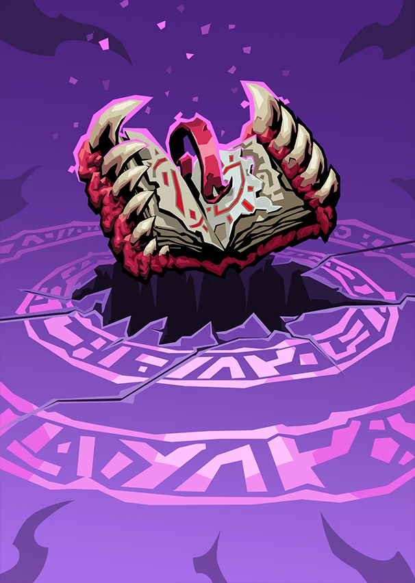 Forbidden Grimoire card art, Slay the Spire 2