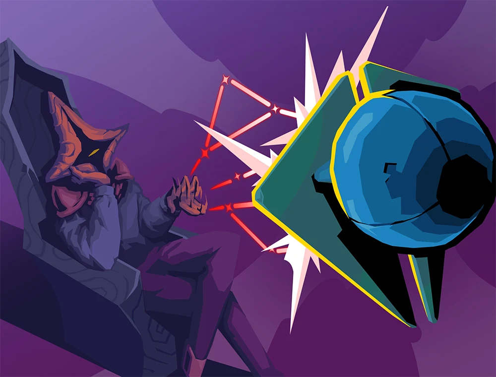 BEGONE! card art, Slay the Spire 2