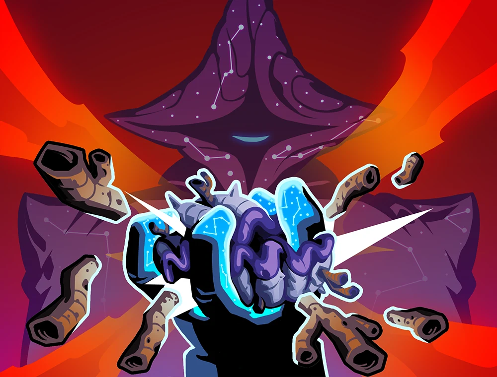 Celestial Might card art, Slay the Spire 2
