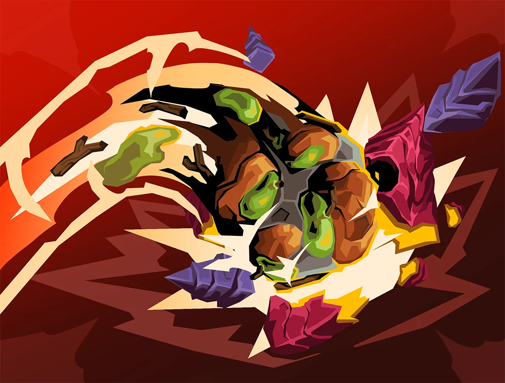 Collision Course card art, Slay the Spire 2