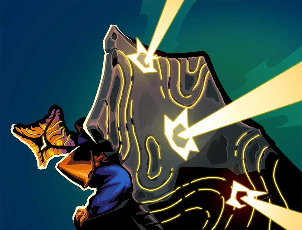 Defend card art, Slay the Spire 2