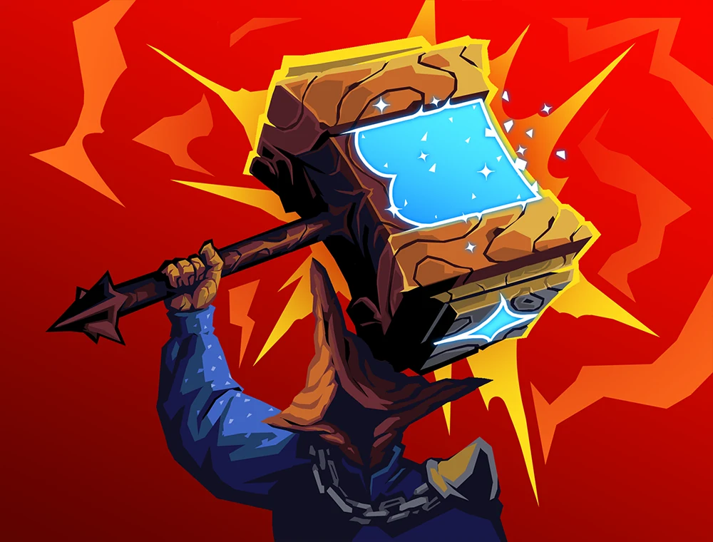Heirloom Hammer card art, Slay the Spire 2