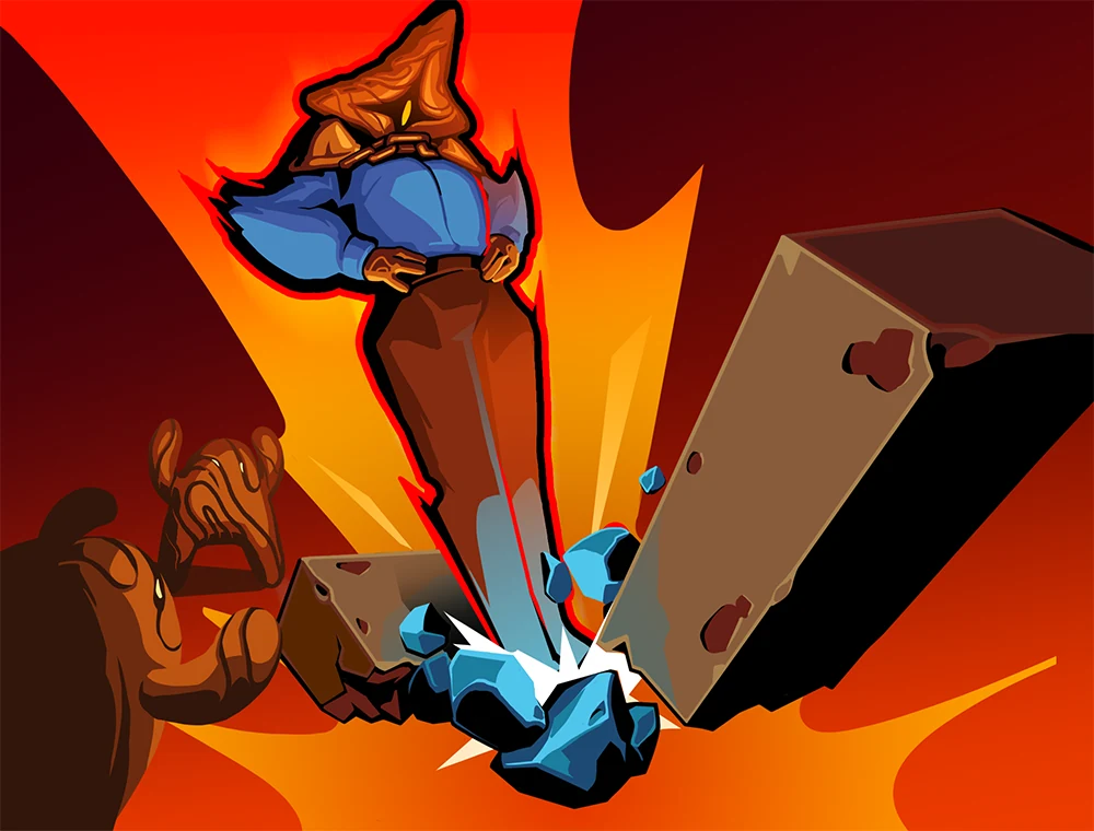 Kingly Kick card art, Slay the Spire 2