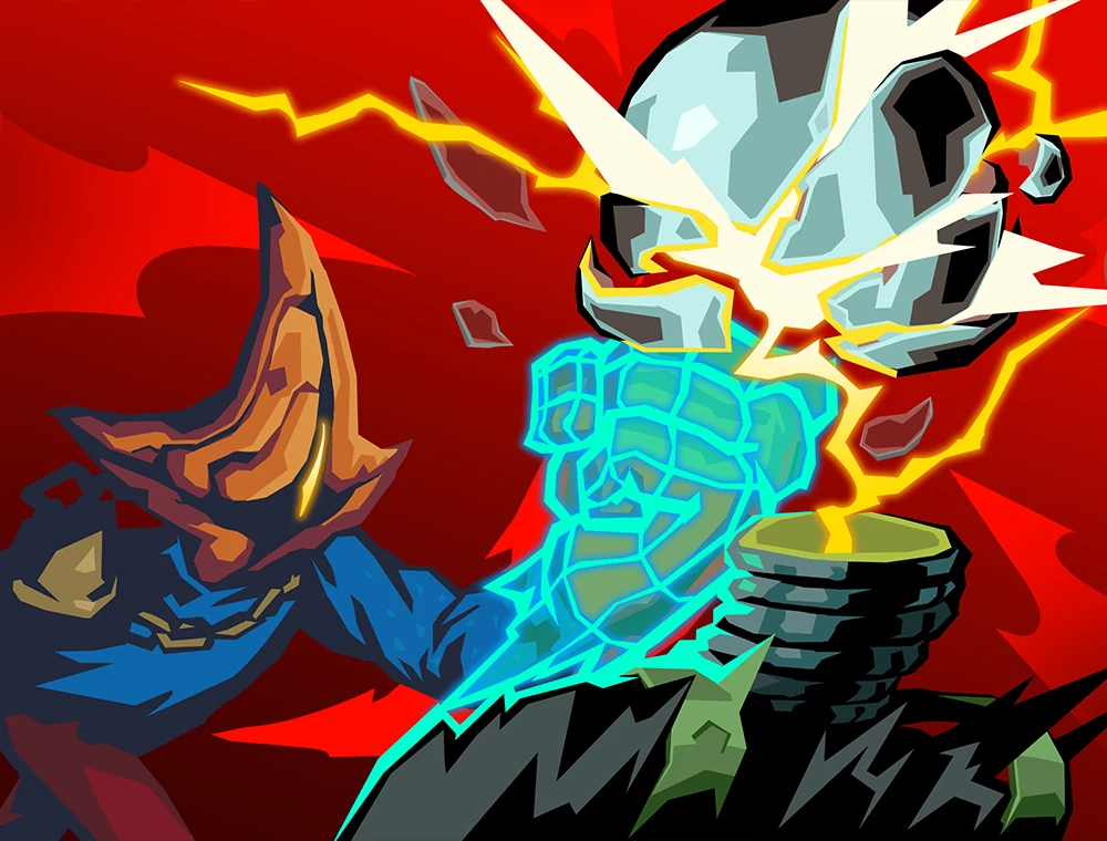 Knockout Blow card art, Slay the Spire 2