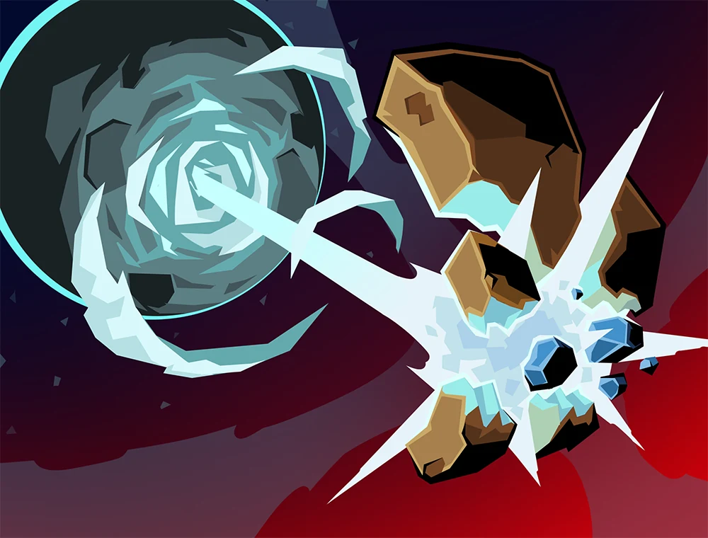 Lunar Blast card art, Slay the Spire 2