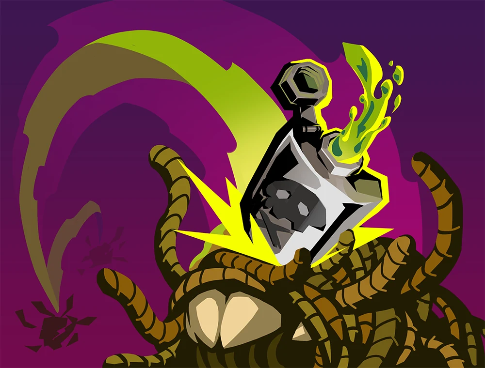 Bouncing Flask card art, Slay the Spire 2