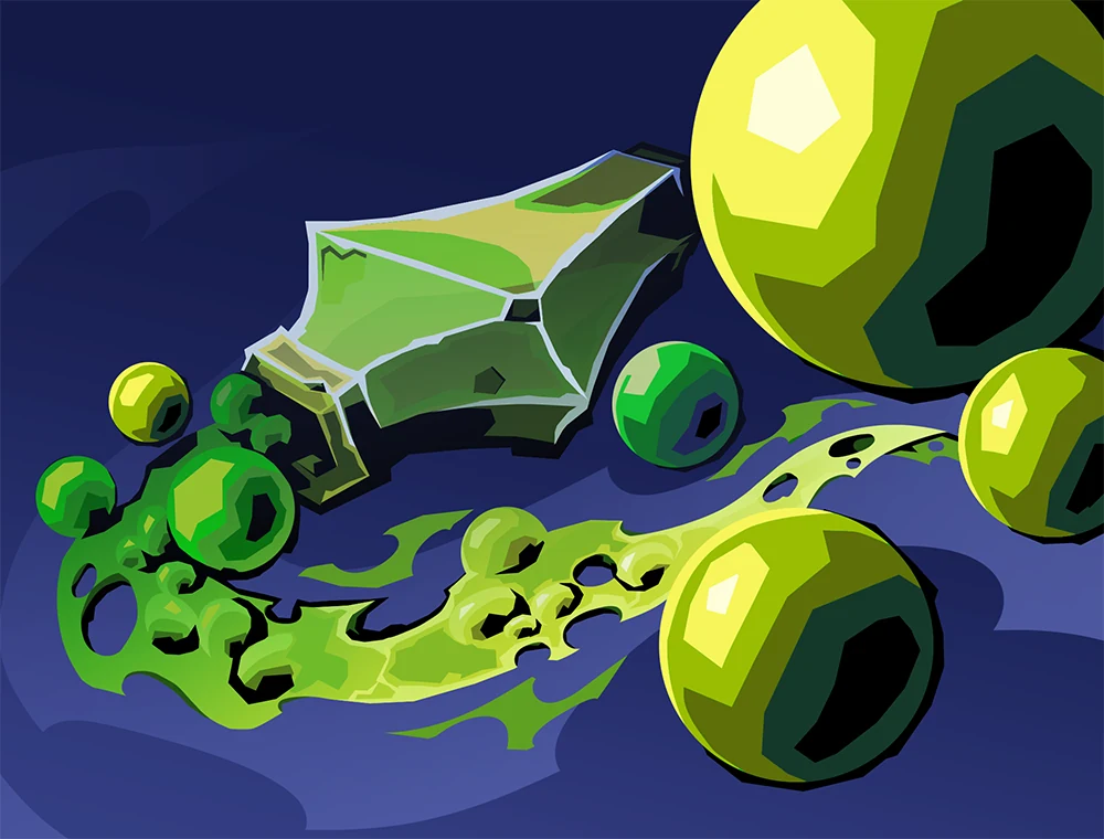 Bubble Bubble card art, Slay the Spire 2