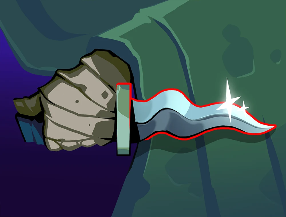 Cloak and Dagger card art, Slay the Spire 2