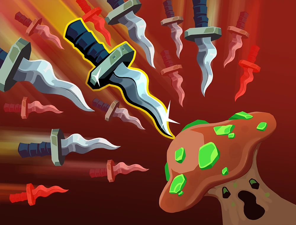 Dagger Spray card art, Slay the Spire 2