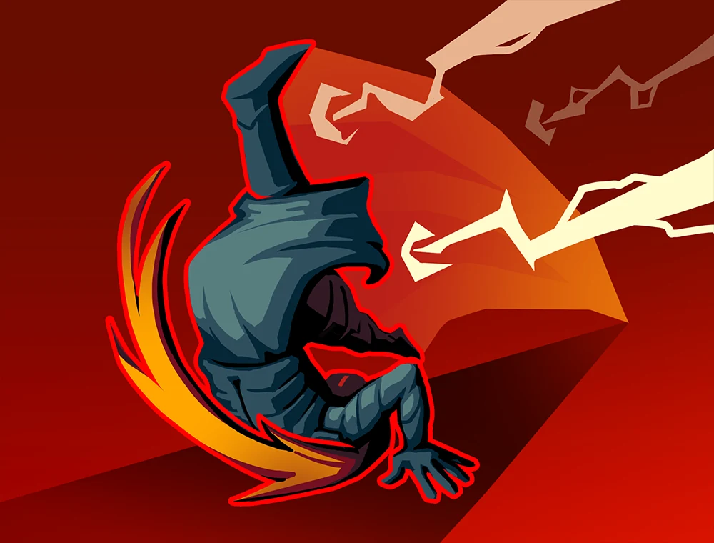 Dodge and Roll card art, Slay the Spire 2