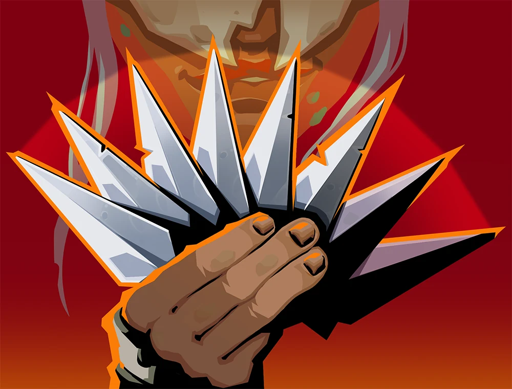 Fan of Knives card art, Slay the Spire 2