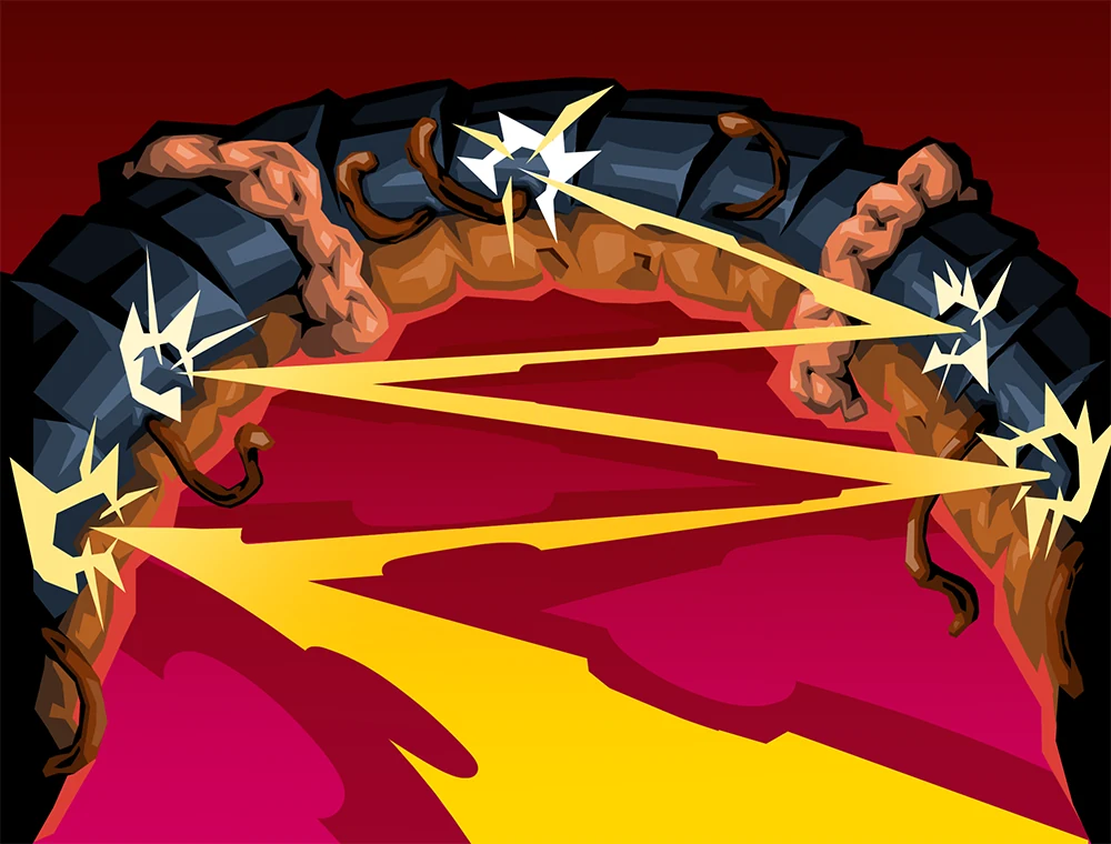 Ricochet card art, Slay the Spire 2