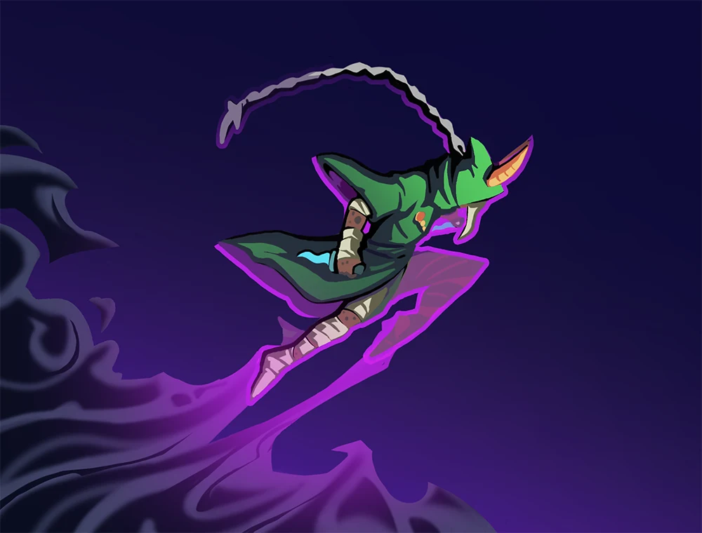Shadow Step card art, Slay the Spire 2