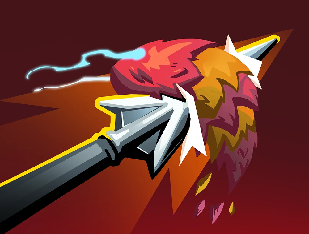 Skewer card art, Slay the Spire 2