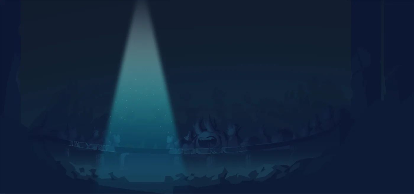 The Trial event art, Slay the Spire 2