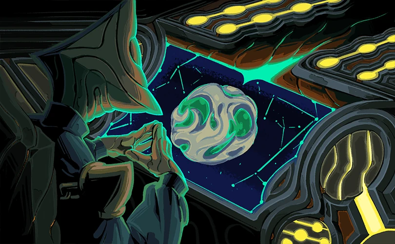 Anomalous Planet epoch art, Slay the Spire 2